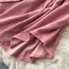 Turn-Down Collar Long Sleeve Button Solid Office Dress Outwear - Image 33