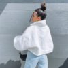 Turn-down Collar Long Sleeve Coat - Image 3