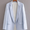 Turndown Collar Long Sleeve Casual Jackets
