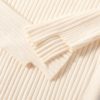 Turtle Neck Knitted Slim Long Sleeve Split Sweater Dresses - Image 14