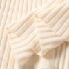 Turtle Neck Knitted Slim Long Sleeve Split Sweater Dresses - Image 19