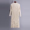 Turtleneck Knitted Long Sleeve Street Wear Sweater Dress - Image 4