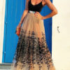 U Neck Sleeveless Backless Long Dress