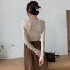 V-Neck Solid Tops Minimalist Slim Bottoming Sweaters - Image 6