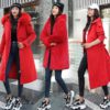 Warm Fleece Hooded Coats Long Large Fur Collar Jackets - Image 2