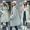 Warm Fleece Hooded Coats Long Large Fur Collar Jackets