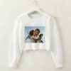 Angel print long-sleeved short section navel sweatshirt - Image 4