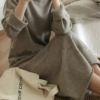 Batwing Long Sleeve Basic Casual Straight Dress - Image 2