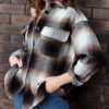 Batwing Long Sleeve Loose Coat - Image 6
