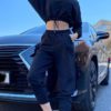 Batwing Sleeve Hooded Cropped Tops Calf Length Sport Casual Pants - Image 9