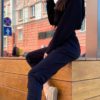 Batwing Sleeve Hooded Cropped Tops Calf Length Sport Casual Pants - Image 10