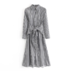 Bow Tie Long Sleeve Casual Dress