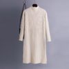 Casual Long Sleeve Jumper Warm Split Sweater Dresses - Image 3