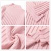 Casual Long Sleeve Jumper Warm Split Sweater Dresses - Image 13