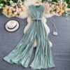 Casual O Neck Sleeve Less Office Rompers Long Jumpsuits - Image 8