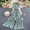 Casual O Neck Sleeve Less Office Rompers Long Jumpsuits - Image 9