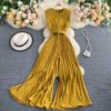 Casual O Neck Sleeve Less Office Rompers Long Jumpsuits - Image 11