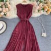 Casual O Neck Sleeve Less Office Rompers Long Jumpsuits - Image 14
