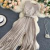 Casual O Neck Sleeve Less Office Rompers Long Jumpsuits - Image 16
