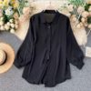 Casual Puff Sleeve Elegant Office Tops Street Wear Blouse - Image 2