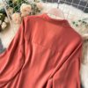 Casual Puff Sleeve Elegant Office Tops Street Wear Blouse - Image 23