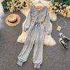 Casual V Neck Long Sleeve Rompers Street Wear Harem Jumpsuits - Image 6