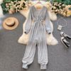 Casual V Neck Long Sleeve Rompers Street Wear Harem Jumpsuits - Image 7