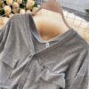 Casual V Neck Long Sleeve Rompers Street Wear Harem Jumpsuits - Image 13
