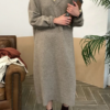 Chic V Neck Knitted Sweater Dress - Image 6