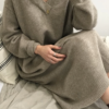 Chic V Neck Knitted Sweater Dress - Image 8