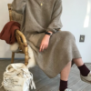 Chic V Neck Knitted Sweater Dress - Image 4