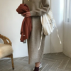 Chic V Neck Knitted Sweater Dress - Image 5