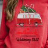 Christmas Cartoon Gift Car Print Long Sleeve T-shirt - Image 3