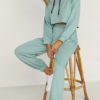 Cropped Hoodies With Elastic Waist Jogger Pants - Image 15
