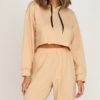 Cropped Hoodies With Elastic Waist Jogger Pants - Image 5