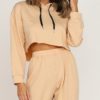 Cropped Hoodies With Elastic Waist Jogger Pants - Image 7