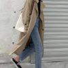 Double Breasted Elegant Office Coat With Belt - Image 2