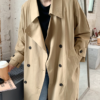 Double Breasted Elegant Office Coat With Belt - Image 5