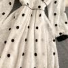 Elegant V Neck A Line Puff Sleeve Buttons Lace Dresses - Image 30