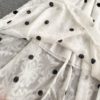 Elegant V Neck A Line Puff Sleeve Buttons Lace Dresses - Image 34