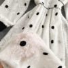 Elegant V Neck A Line Puff Sleeve Buttons Lace Dresses - Image 43