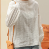 Floral Embroidery Hollow Out Blouse