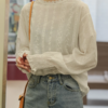 Floral Embroidery Hollow Out Blouse - Image 3