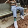 High Waist Pocket Patchwork Streetwear Jeans Cargo Pants - Image 3