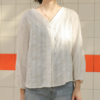Long Sleeve Hook Flower Hollow Out Elegant Shirt - Image 2