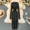 Long Sleeve Slim Pencil Warm Sexy Bodycon Sweater Dresses - Image 5