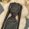 Long Sleeve Slim Pencil Warm Sexy Bodycon Sweater Dresses - Image 13