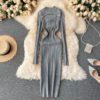 Long Sleeve Slim Pencil Warm Sexy Bodycon Sweater Dresses - Image 21