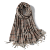 Luxury Plaid Tassel Scarves - Image 12