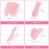 Natural Rose Quartz Jade Stone Guasha Massage Tool - Image 3